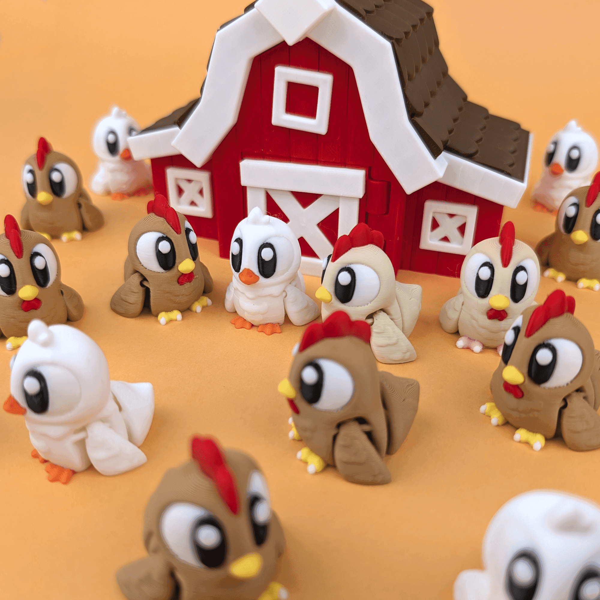 3D Printed Barn Scene with Chickens and Ducks - Image 2