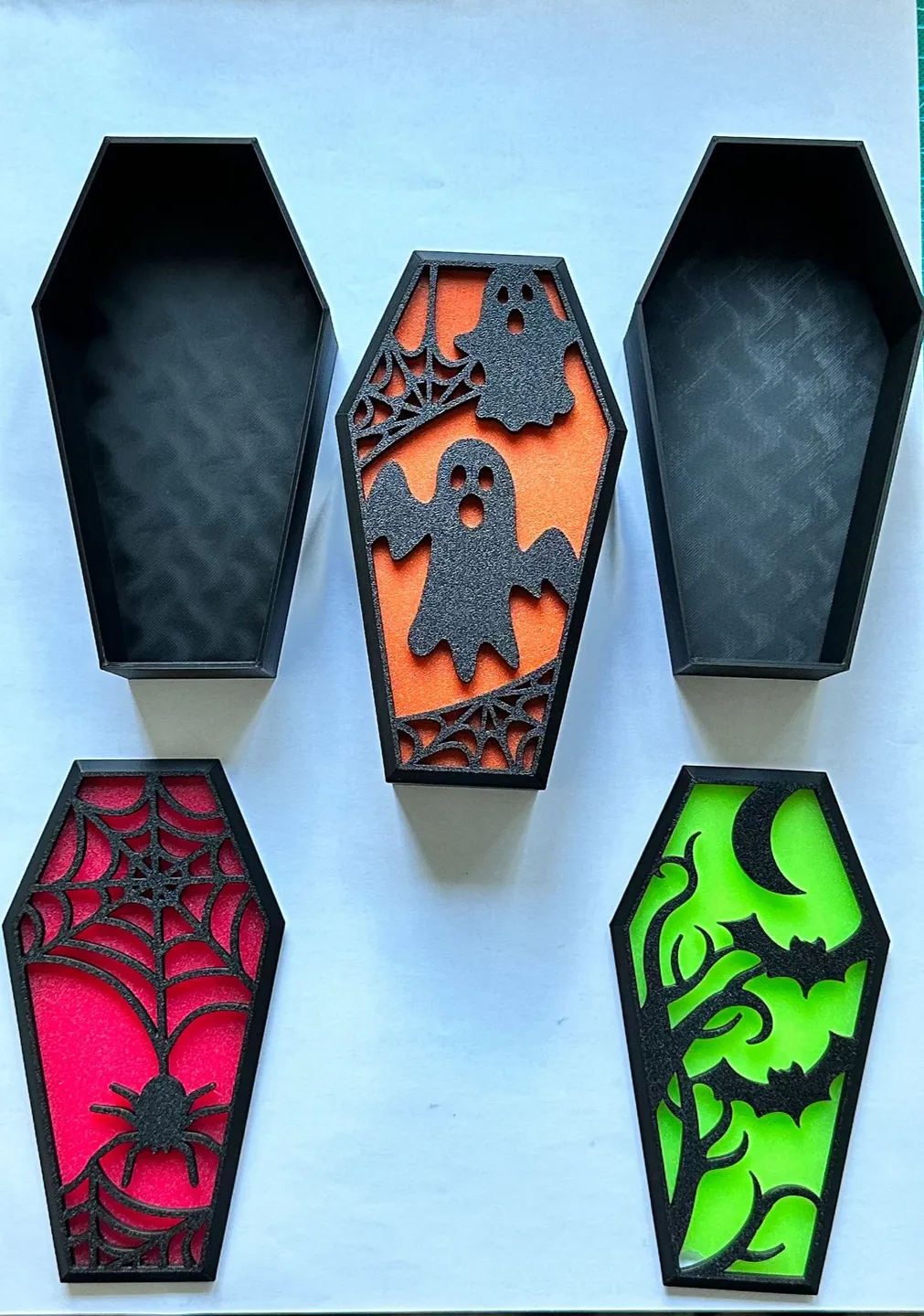 Halloween Coffin Lightboxes – 3D Printed LED Tealight Decorations 💀🕸️ - Image 2