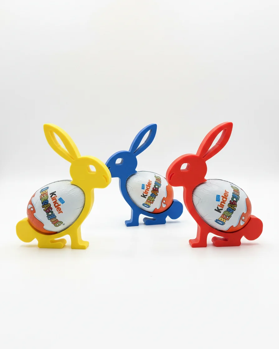 3D Printed Easter Bunny Kinder Surprise Egg Holder - Image 4