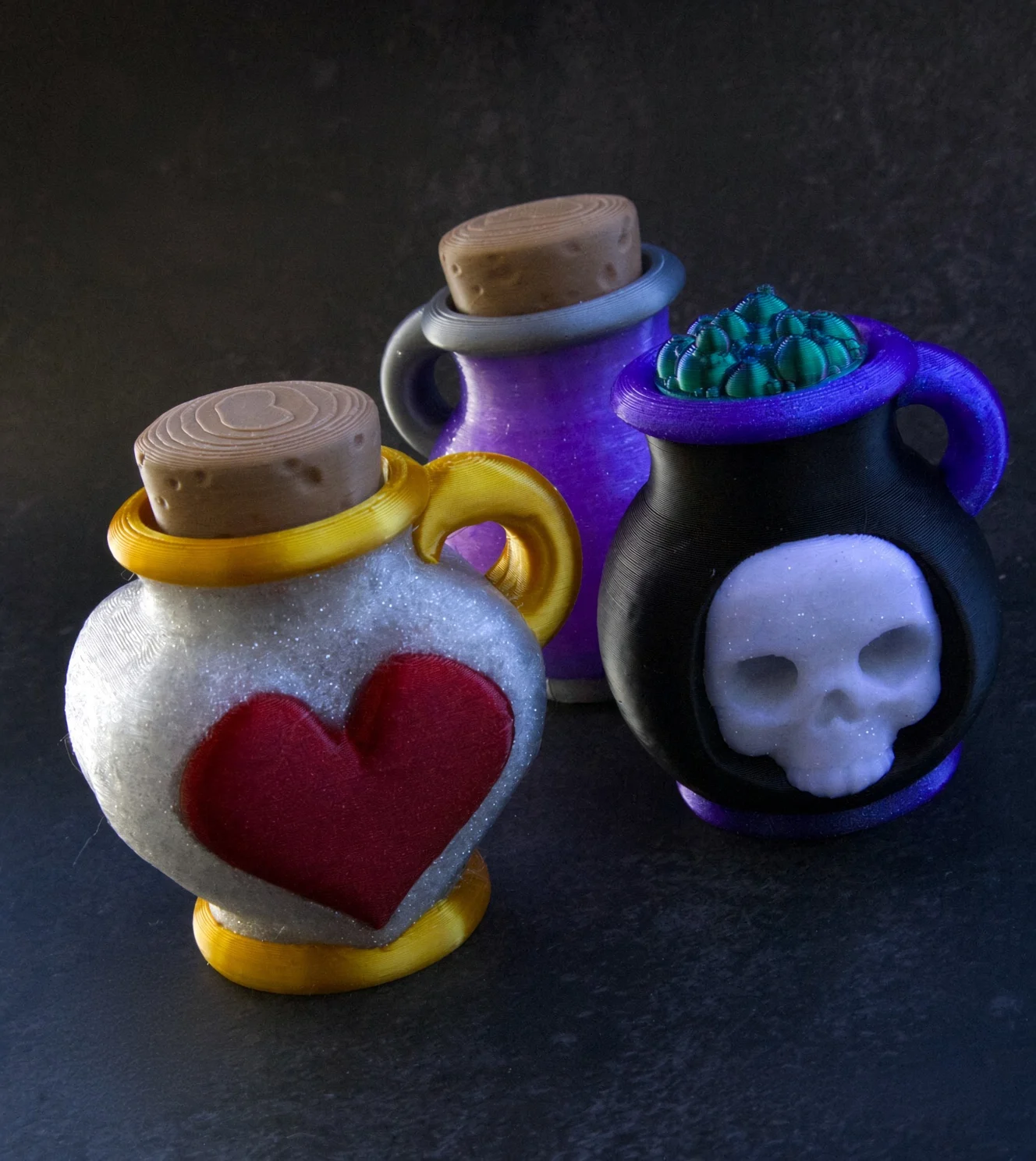 Love, Magic and Poison Potion 3D printed clickers