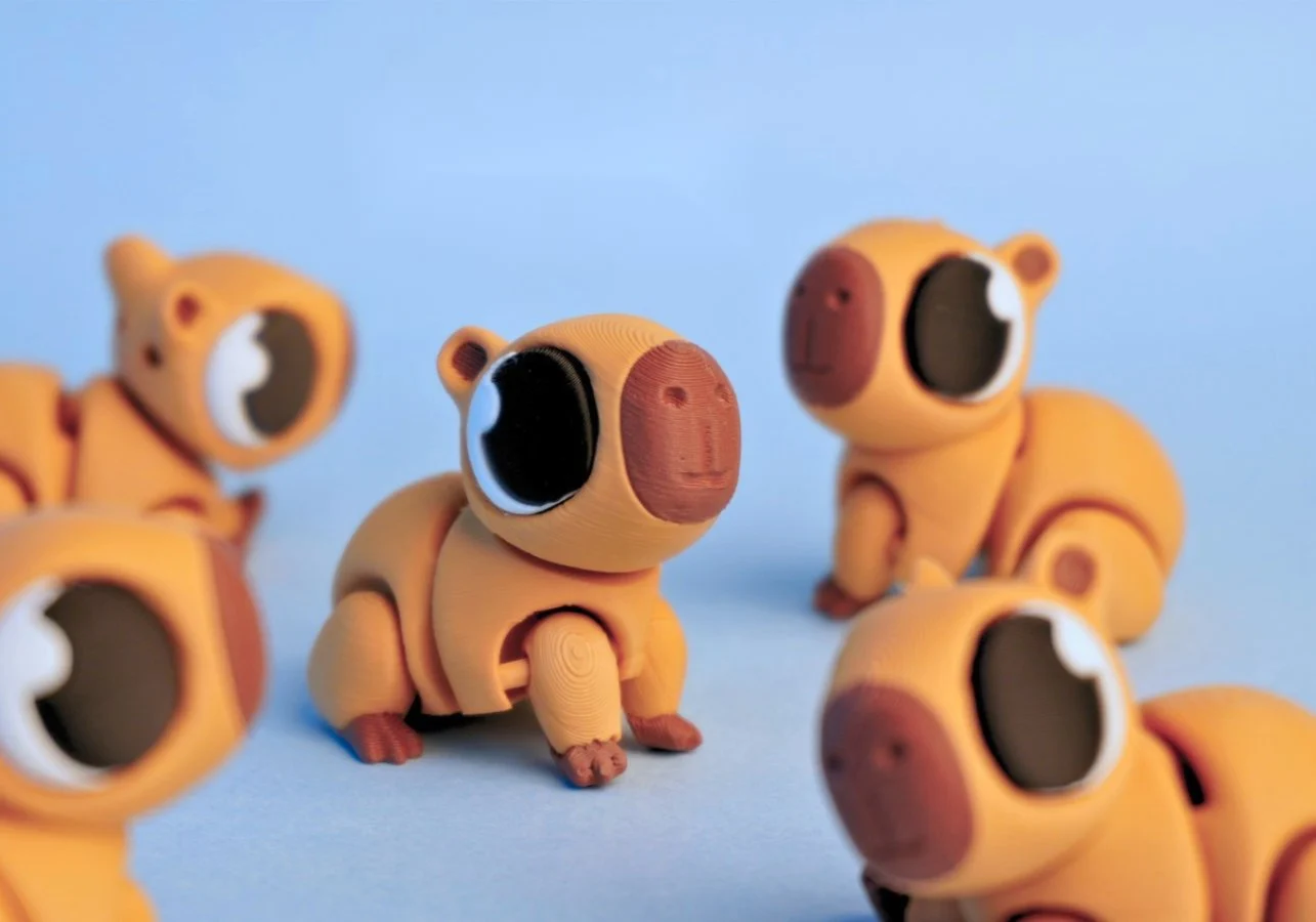 Cute Capybara 3D printed figures