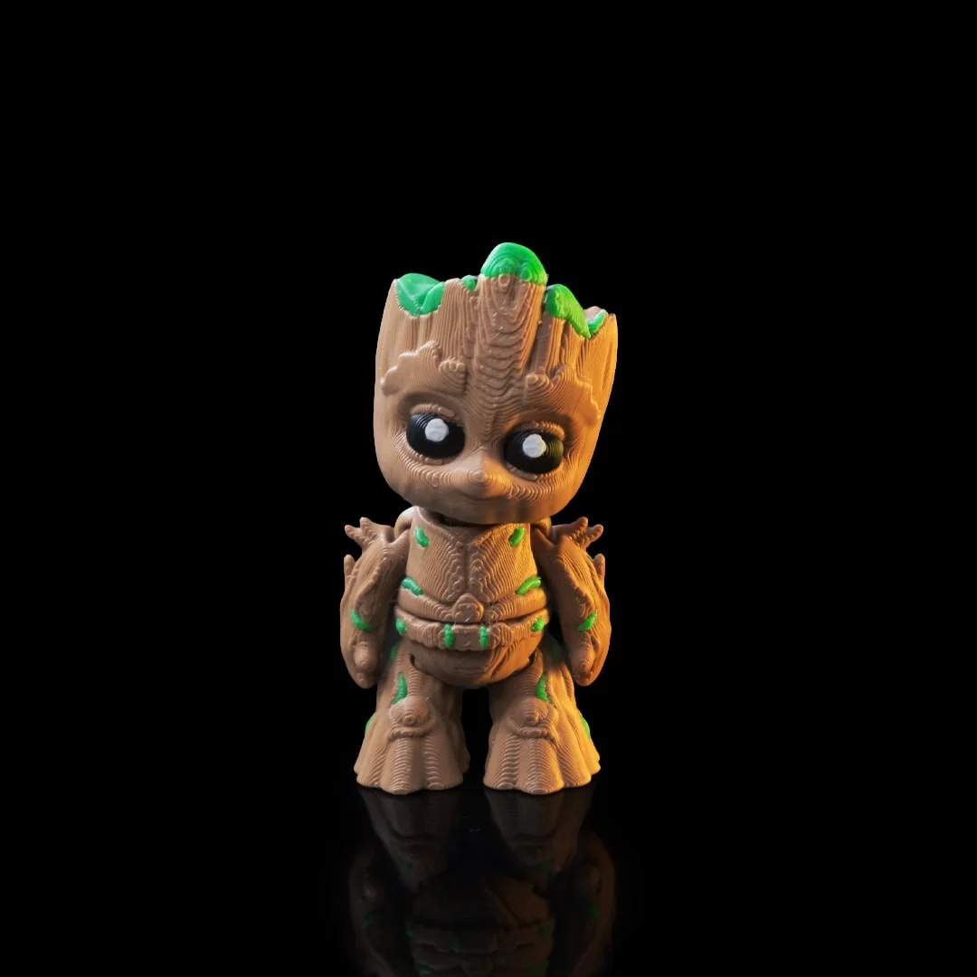 Groot articulated figure 3D printed by Vivyd