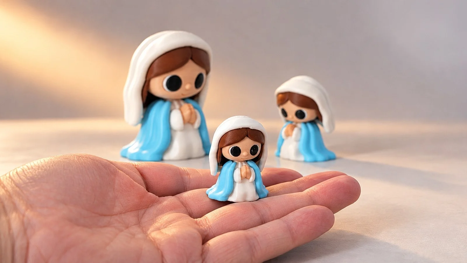Little Mary nativity figure 3D printed by Vivyd