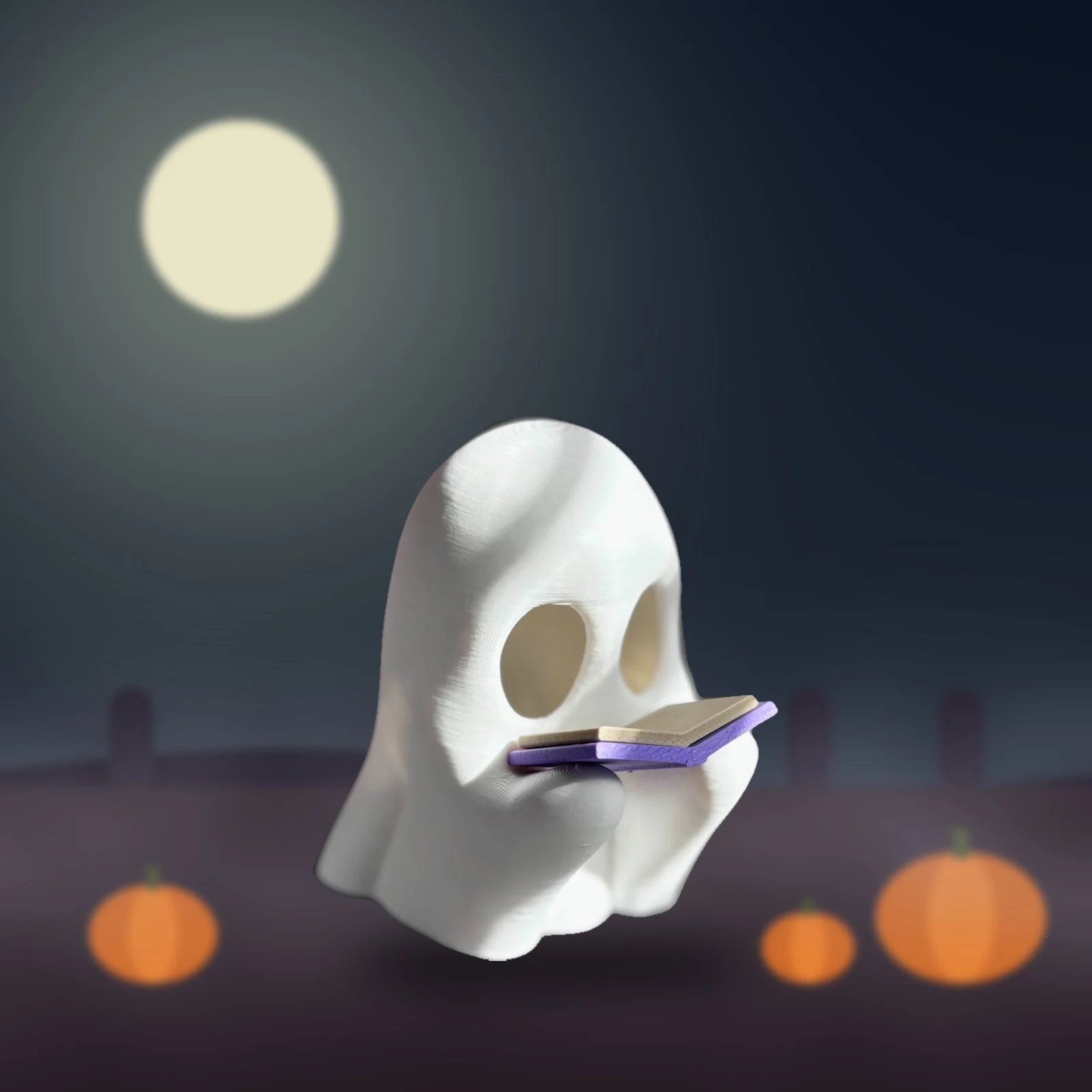 Reading Ghost Halloween Tea Light